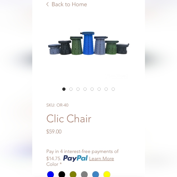 Outdoor Republic Clic Chair Red And Black - Picture 3 of 9